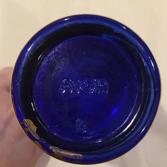 Vintage Avon Decanter cobalt blue w/ gold trim - Picture 4 of 4